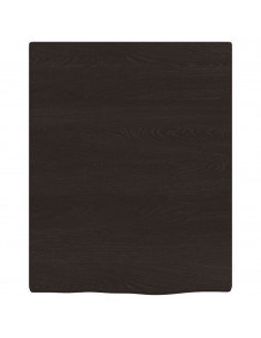 Piano Bagno Marrone Scuro 40x50x2 cm Legno Massello Trattato 2