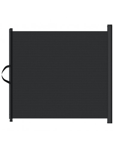 Cancelletto Retrattile per Animali Domestici Nero 82,5x125 cm