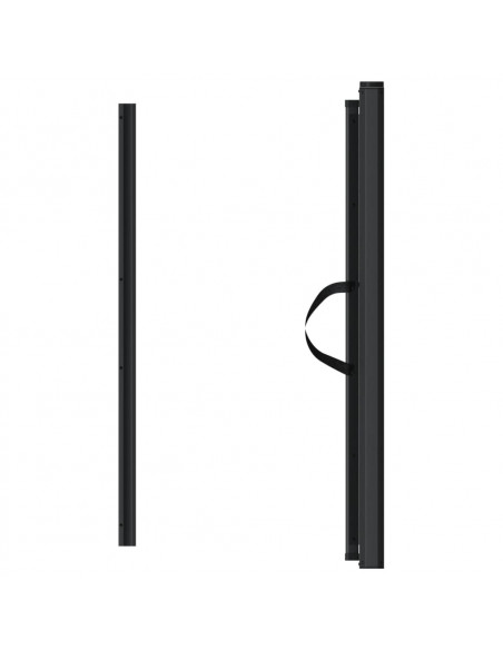 Cancelletto Retrattile per Animali Domestici Nero 82,5x125 cm
