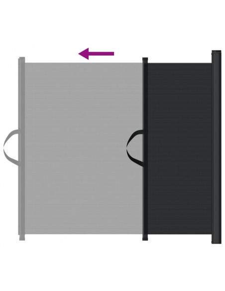 Cancelletto Retrattile per Animali Domestici Nero 82,5x125 cm