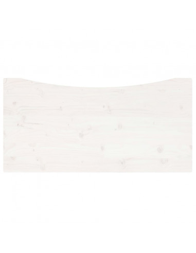Piano Scrivania Bianco 100x50x2,5 cm in Legno Massello di Pino