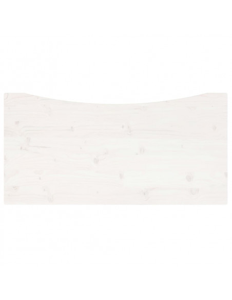 Piano Scrivania Bianco 100x50x2,5 cm in Legno Massello di Pino