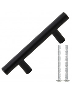 Maniglie per Mobili 10pz Nere 64mm in Acciaio Inox 2