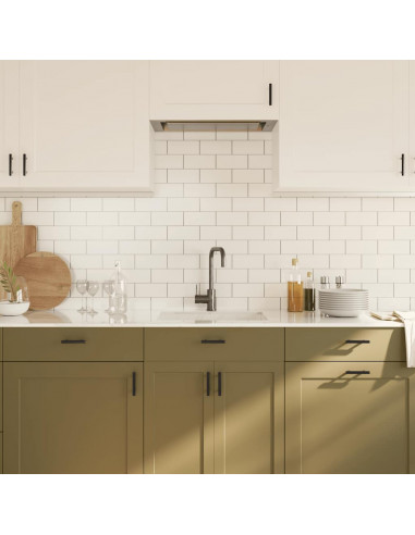 Maniglie per Mobili 10pz Nere 64mm in Acciaio Inox