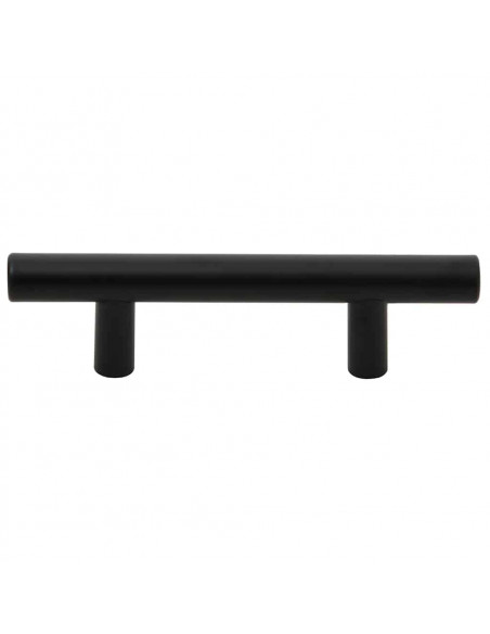 Maniglie per Mobili 10pz Nere 64mm in Acciaio Inox