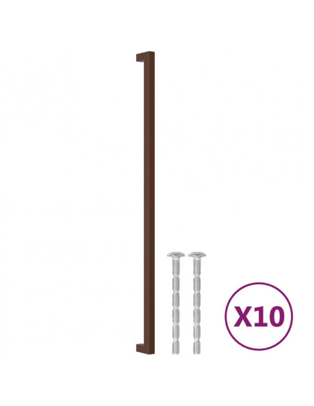 Maniglie per Mobili 10 pz Bronzo 480 mm in Acciaio Inox