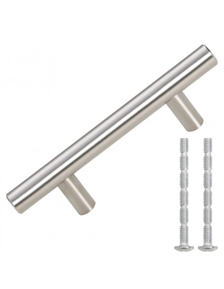 Maniglie per Mobili 10pz Argento 64mm in Acciaio Inox