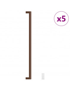 Maniglie per Mobili 5pz Bronzo 480mm in Acciaio Inox