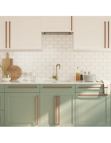 Maniglie per Mobili 5pz Bronzo 480mm in Acciaio Inox