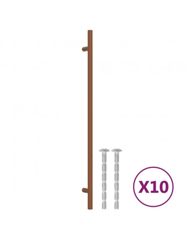 Maniglie per Mobili 10 pz Bronzo 320 mm in Acciaio Inox