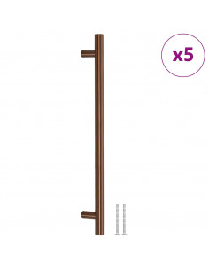 Maniglie per Mobili 5pz Bronzo 224mm in Acciaio Inox