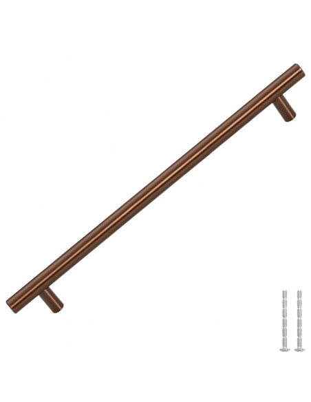 Maniglie per Mobili 5pz Bronzo 224mm in Acciaio Inox