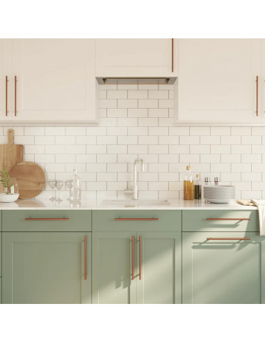 Maniglie per Mobili 5pz Bronzo 224mm in Acciaio Inox