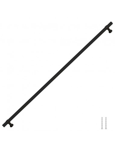 Maniglie per Mobili 5pz Nere 480mm in Acciaio Inox