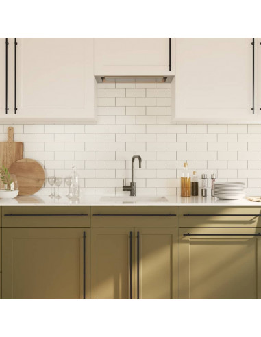 Maniglie per Mobili 5pz Nere 480mm in Acciaio Inox