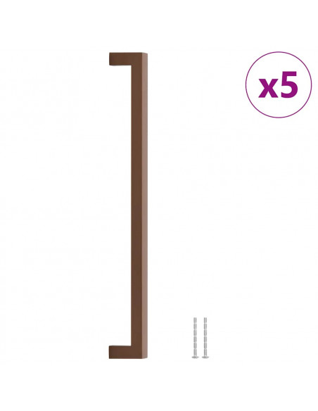 Maniglie per Mobili 5pz Bronzo 320mm in Acciaio Inox