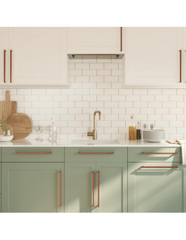 Maniglie per Mobili 5pz Bronzo 320mm in Acciaio Inox