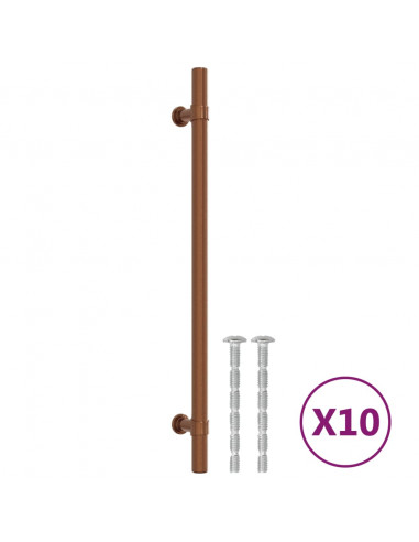 Maniglie per Mobili 10 pz Bronzo 224 mm in Acciaio Inox