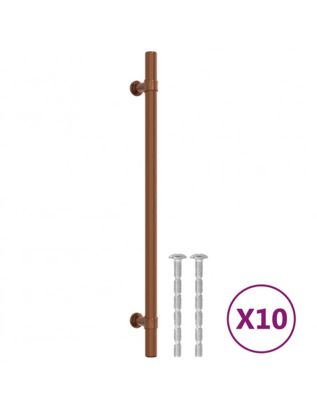 Maniglie per Mobili 10 pz Bronzo 224 mm in Acciaio Inox