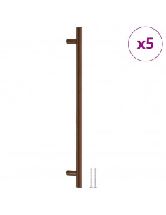 Maniglie per Mobili 5pz Bronzo 320mm in Acciaio Inox