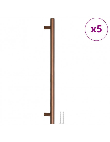 Maniglie per Mobili 5pz Bronzo 320mm in Acciaio Inox