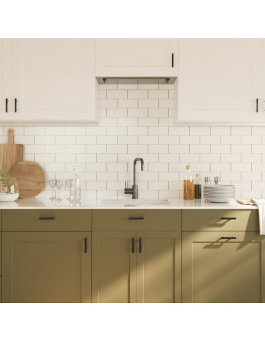 Maniglie per Mobili 20pz Nere 64 mm in Acciaio Inox