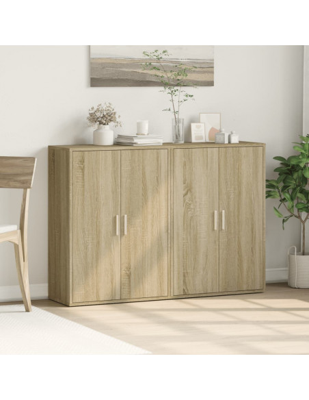 Credenze 2 pz Rovere Sonoma 60x31x84 cm in Legno Multistrato