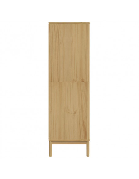 Armadio FLORO Marrone Cera 77x53x171 cm Legno Massello di Pino