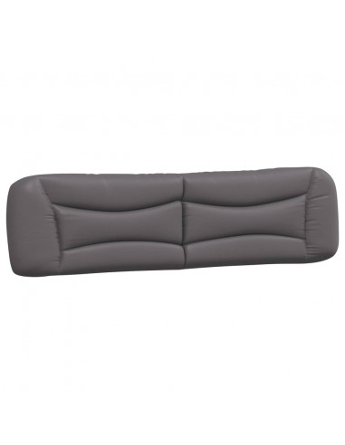 Letto con Materasso Grigio 200x200 cm in Similpelle