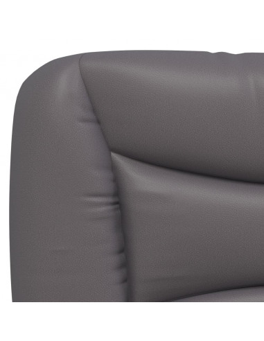 Letto con Materasso Grigio 200x200 cm in Similpelle