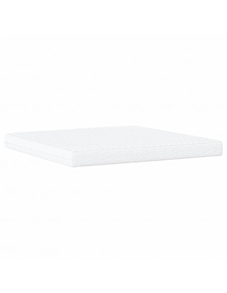 Letto con Materasso Marrone 200x200cm in Similpelle