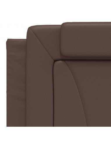 Giroletto con Luci LED Marrone 180x200 cm in Similpelle