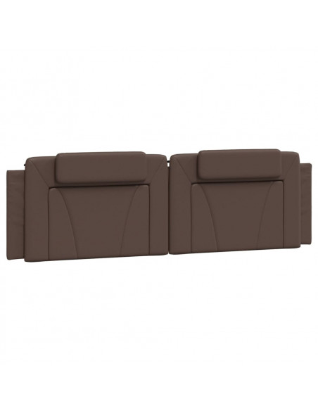 Letto con Materasso Marrone 180x200cm in Similpelle