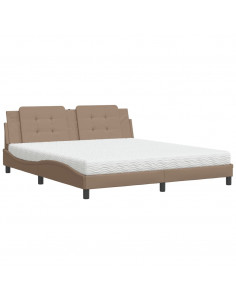 Letto con Materasso Cappuccino 180x200cm Similpelle