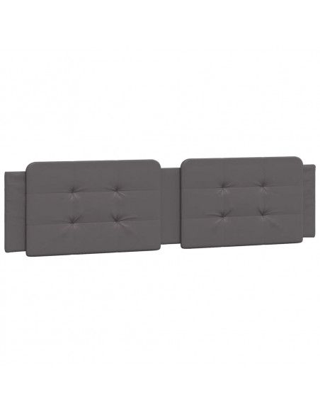 Letto con Materasso Grigio 200x200 cm in Similpelle