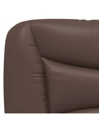 Letto con Materasso Marrone 180x200cm in Similpelle