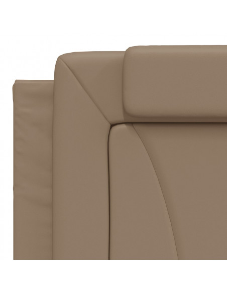 Giroletto con Luci LED Cappuccino 180x200 cm in Similpelle