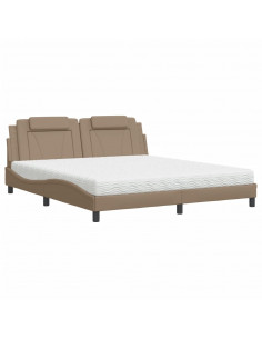 Letto con Materasso Cappuccino 180x200cm Similpelle