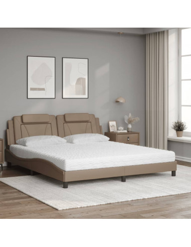 Letto con Materasso Cappuccino 180x200cm Similpelle