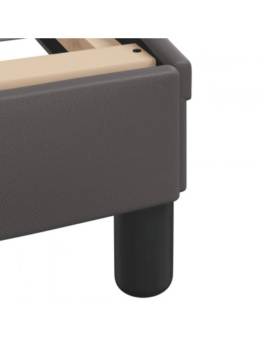 Giroletto con Testiera Grigio 200x200 cm in Similpelle