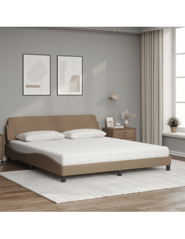 Letto con Materasso Cappuccino 180x200cm Similpelle