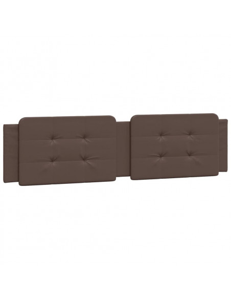Letto con Materasso Marrone 200x200cm in Similpelle