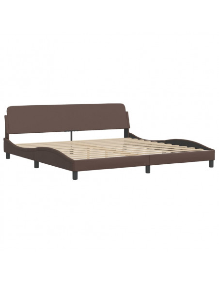 Giroletto con Luci LED Marrone 200x200 cm in Similpelle
