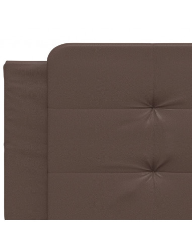 Giroletto con Luci LED Marrone 200x200 cm in Similpelle