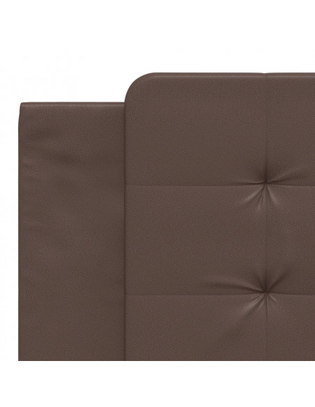 Giroletto con Testiera Marrone 180x200 cm in Similpelle