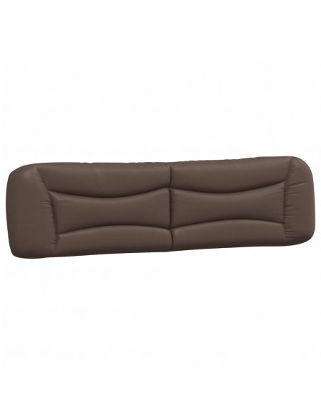 Letto con Materasso Marrone 200x200cm in Similpelle