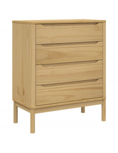 Cassettiera FLORO Marrone Cera in Legno Masselo di Pino