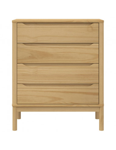 Cassettiera FLORO Marrone Cera in Legno Masselo di Pino