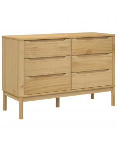 Cassettiera FLORO Marrone Cera in Legno Masselo di Pino