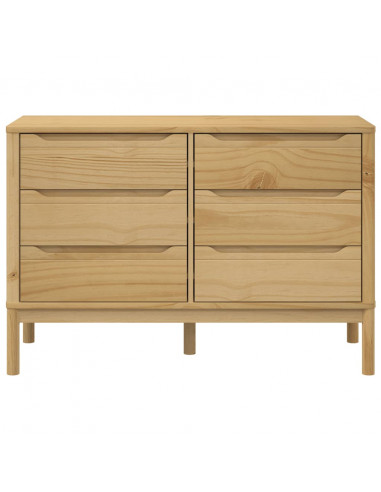 Cassettiera FLORO Marrone Cera in Legno Masselo di Pino